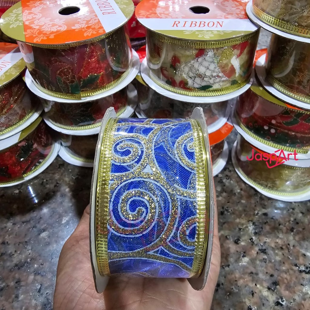 

PITA GLITTER NATAL PINGGIR KAWAT PITA PARCEL PITA CHRISTMAS PITA HIASAN CANTIK LEBAR 3.8 CM pp702