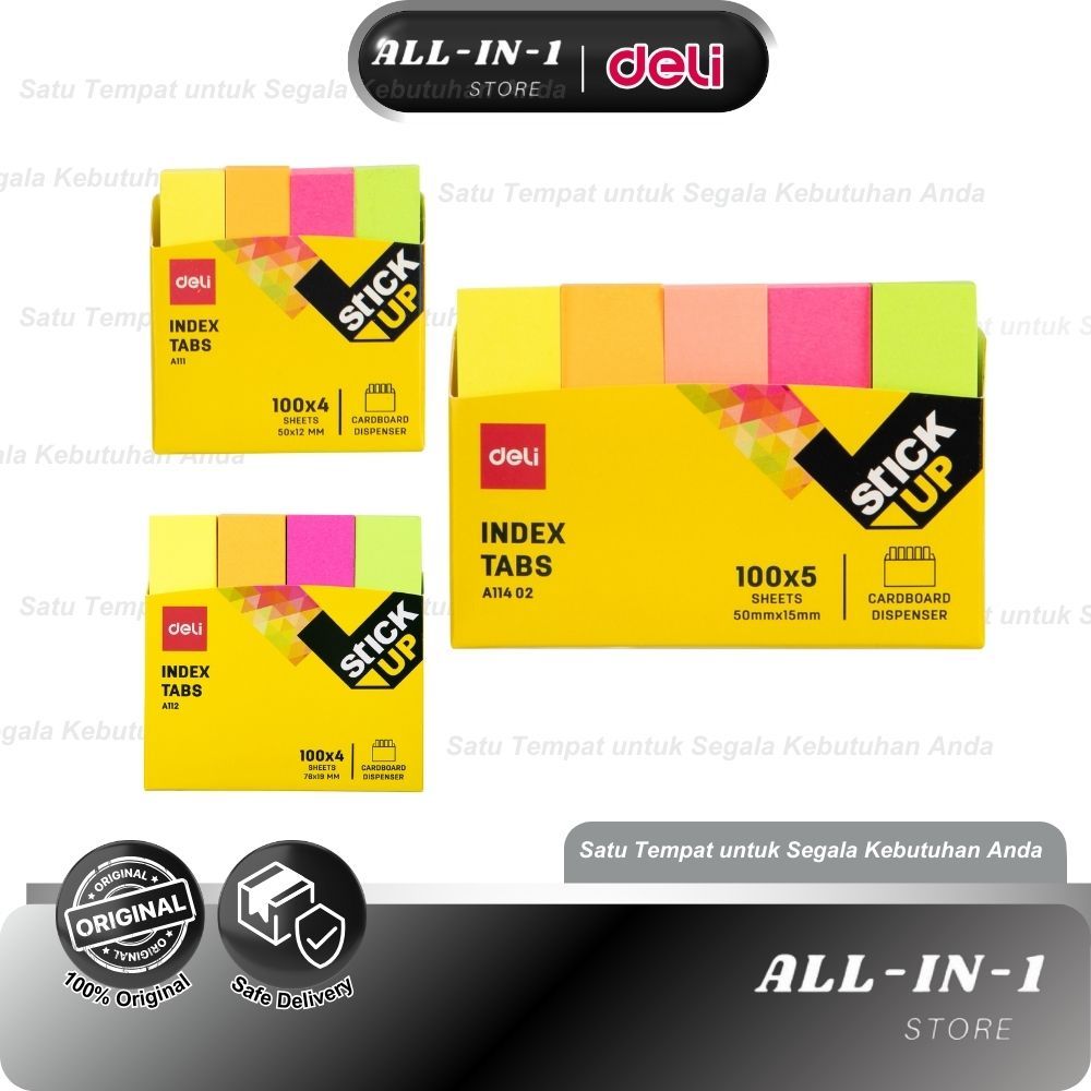 

Deli Index Tab Plastik Sign Here 100 sheets EA11102 EA11202 EA11402