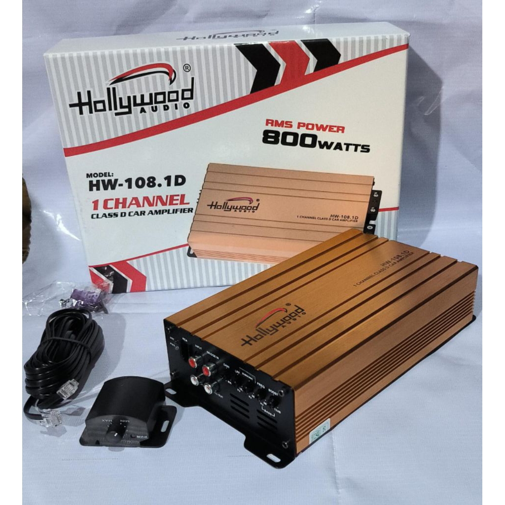 Power amplifier monoblock Hollywood HW-108.1D class D car amplifier 800watts