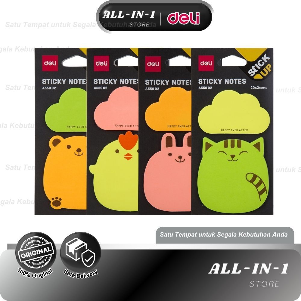 

Deli Memo tempel Fancy Sticky Notes 76×76mm 3'' EA55002