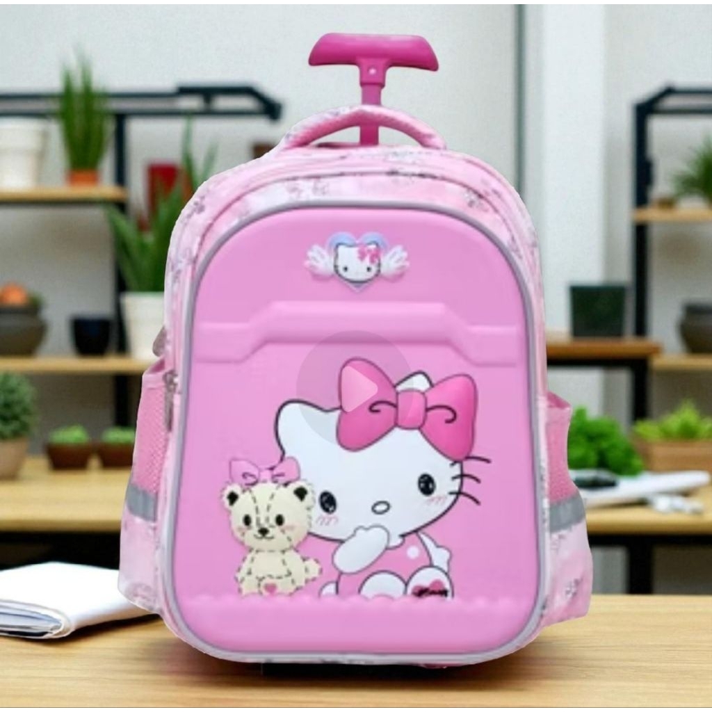 tas troli anak kuromi sanrio tas dorong cinnamoroll tas koper anak sekolah melody perempuan import