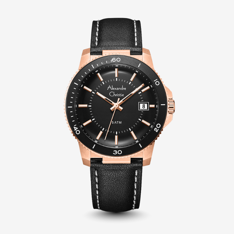 Jam Tangan Alexandre Christie Pria AC 6141 AC6141 Original Garansi Resmi Alexander Christie LEATHER