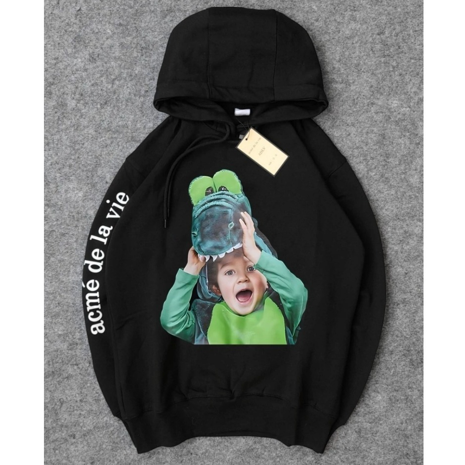 pullover hodie ADLV warna hitam unisex cowok cewek / hoodie oversize aesthetic