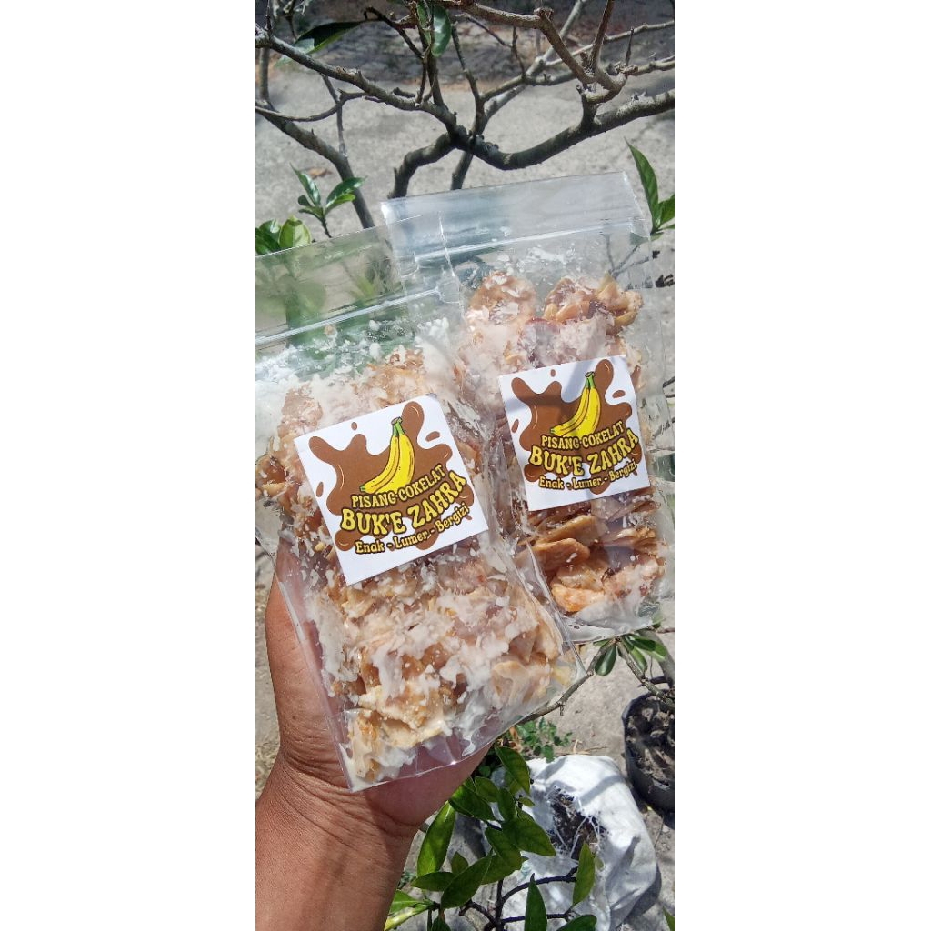

kripik pisang coklat lumer by buk'e zahra