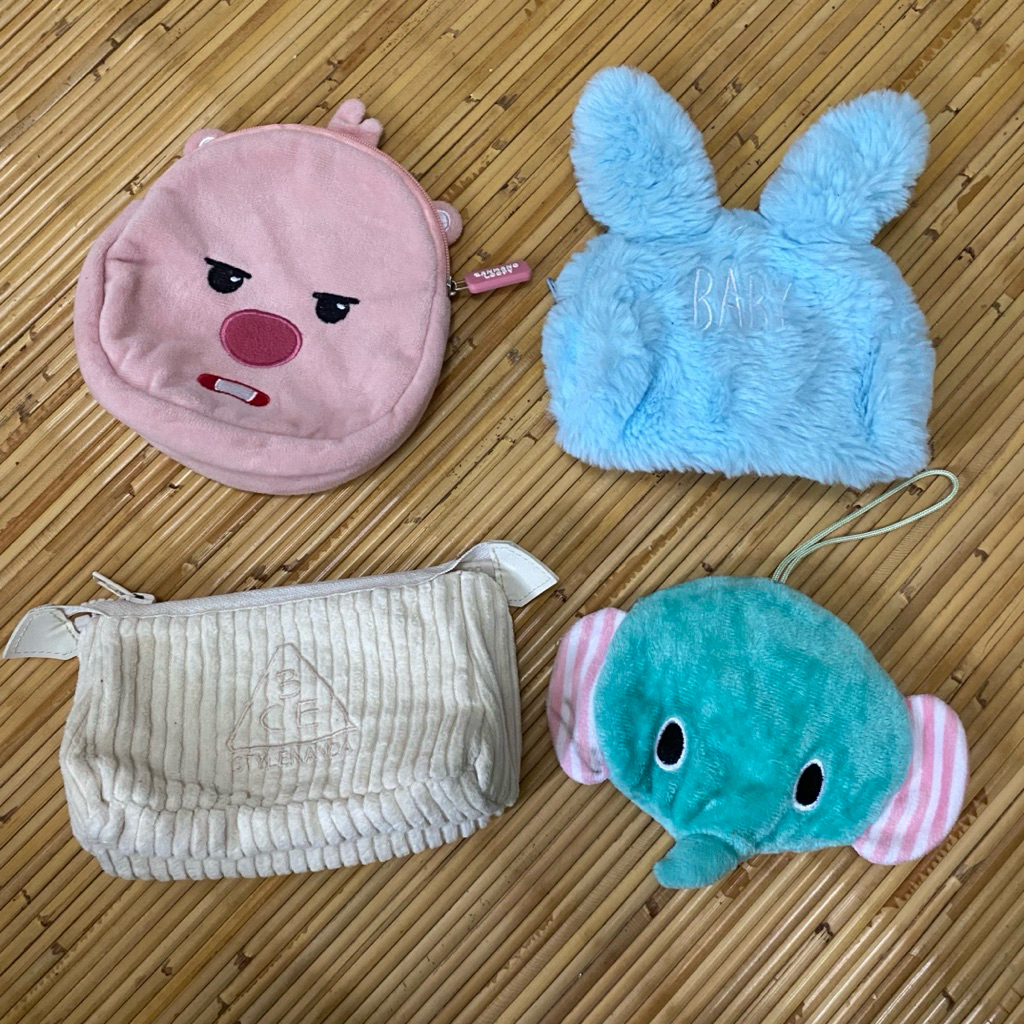 PRELOVED POUCH SERUT KOIN KARAKTER / SNOOPY / LOOPY / SENTIMENTAL CIRCUS / MY MELODY / BUNNY / MARIE