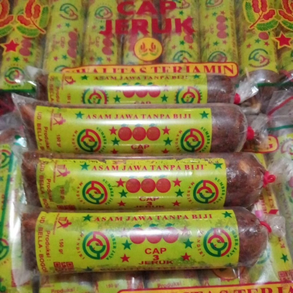 

ASEM JAWA TANPA BIJI CAP3 JERUK 150.GRAM 1 PCS