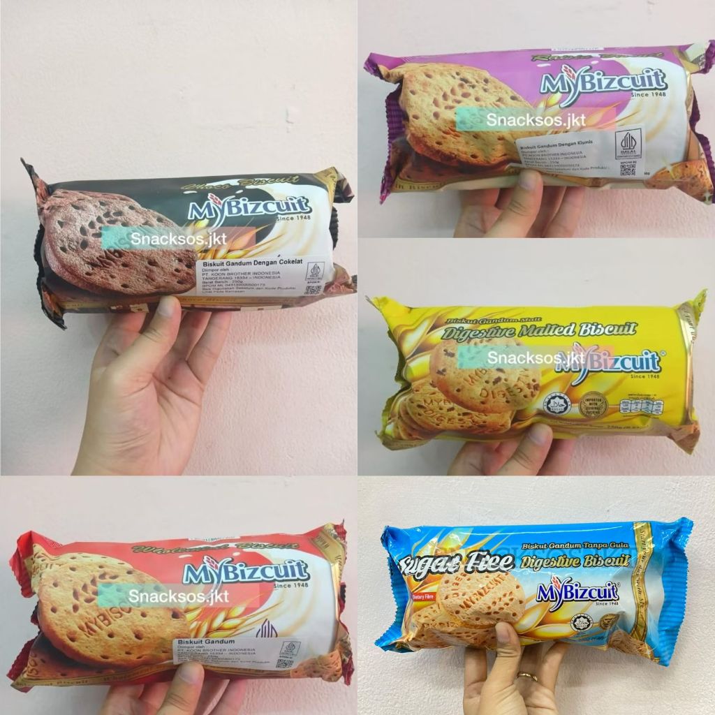 MYBIZCUIT DIGESTIVE MALTED BISCUIT / WHOLEMEAL BISKUIT / RAISIN / CHOCOLATE / DIGESTIVE BISCUIT SUGA