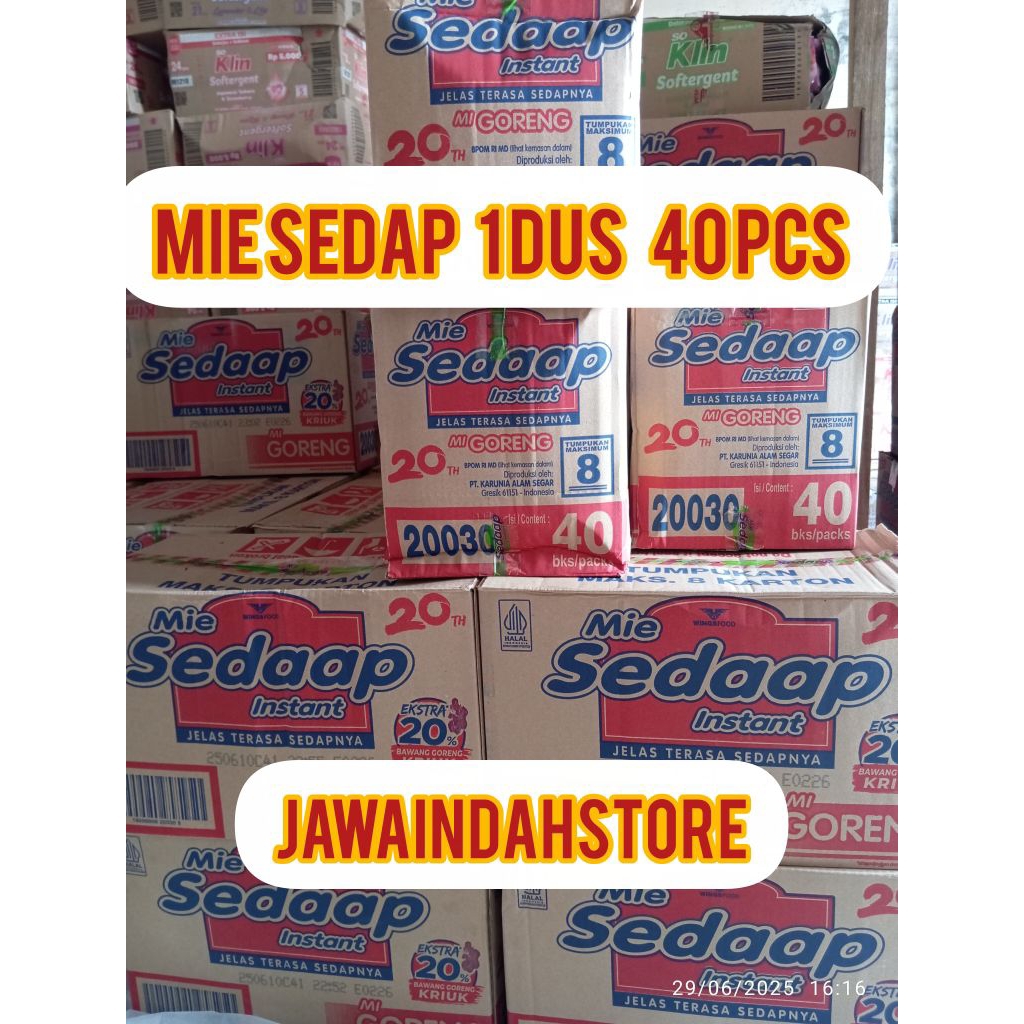 

MIE INSTAN KARTONAN mie sedap, ekomie, 3ayam dll jateng