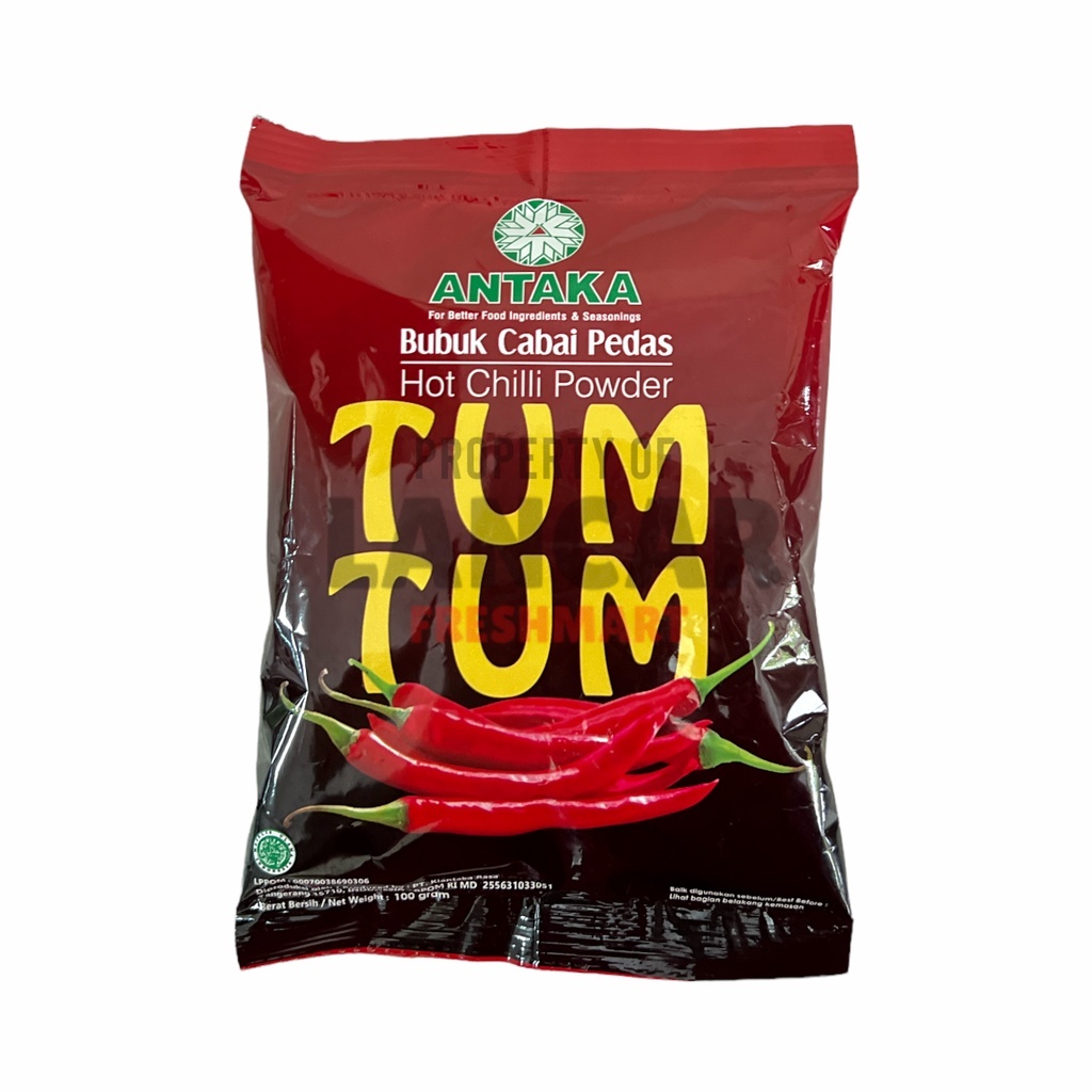 

Cabai Bubuk Tum Tum Antaka / Bubuk Cabai Pedas 100 gr