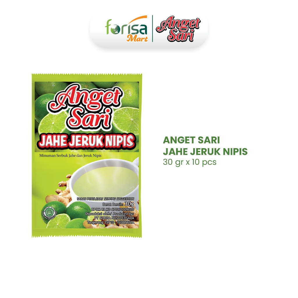 

Anget Sari Jahe Jeruk Nipis Minuman Rempah Serbuk 30 gr 10 Pcs
