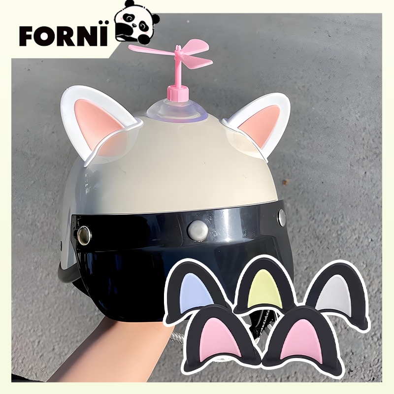 Hiasan Telinga Kucing Mobil Listrik Kuping Helm Kucing Helm Dekoratif
