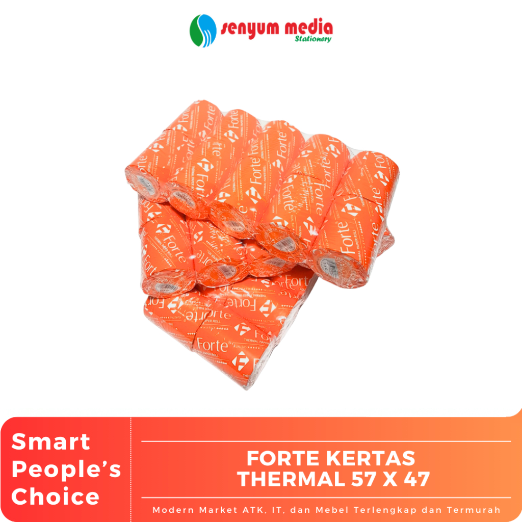 

FORTE - Kertas Thermal Ukuran 57x47mm | kertas EDC ( 1 Slop isi 10 pcs )(S:PCS)
