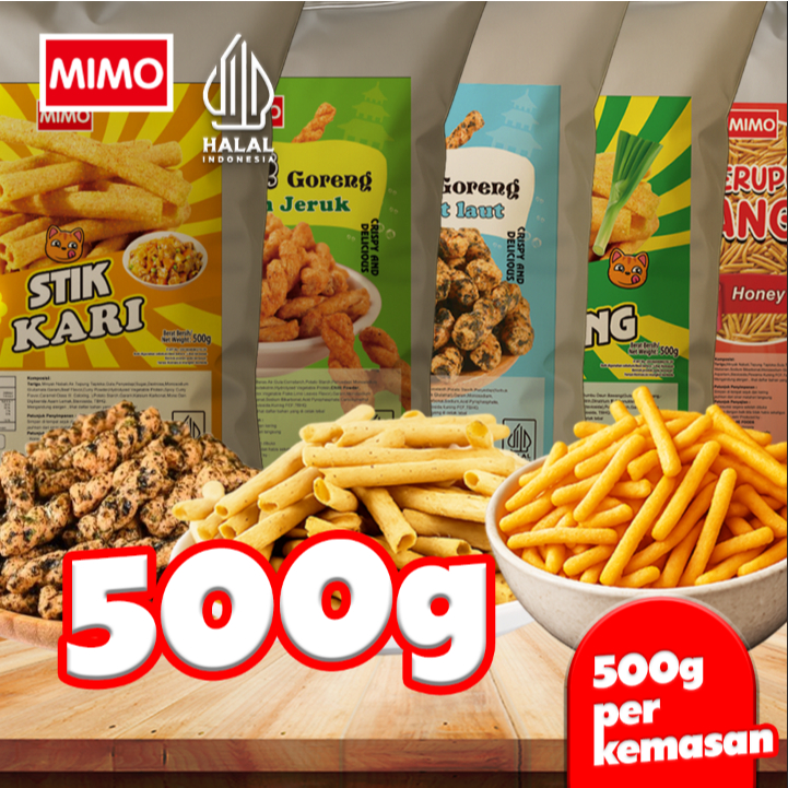 HALAL Jajanan Viral MIMO kriuk enak renyah | camilan ringan anak SD halal cemilan murah jajanan kilo