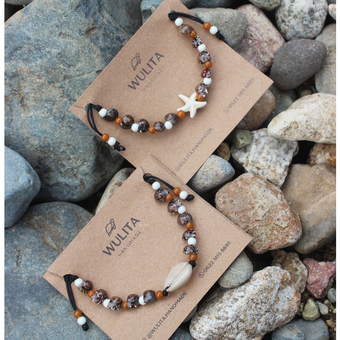 MIRA | WULITA MIRA SERIES | GELANG KERANG HANDMADE | GELANG TANGAN TALI | GELANG COUPLE