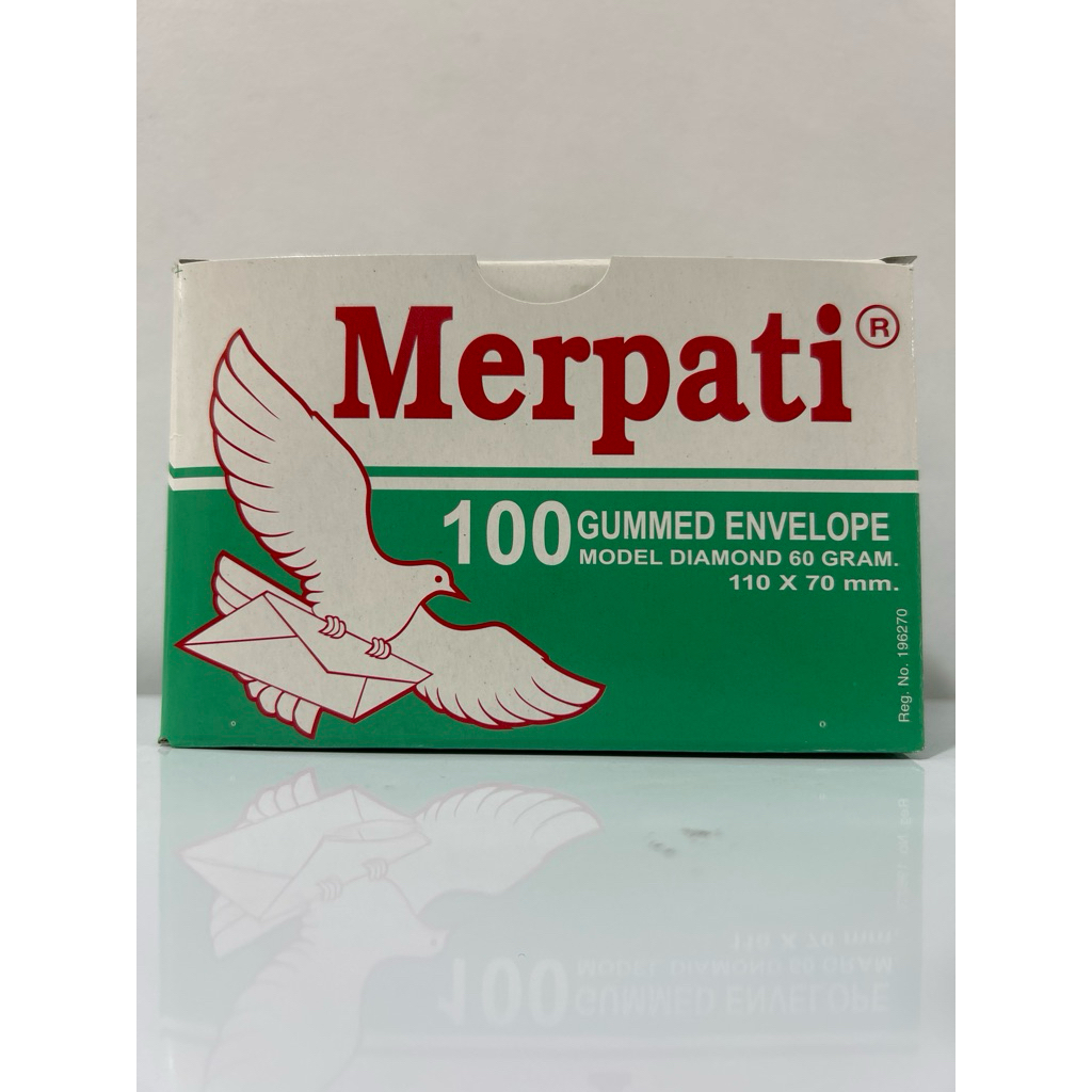 

(Pak:isi 100) Amplop Merpati Visit Hijau Mini/Kecil 60 Gram ( 110 x 70 mm )