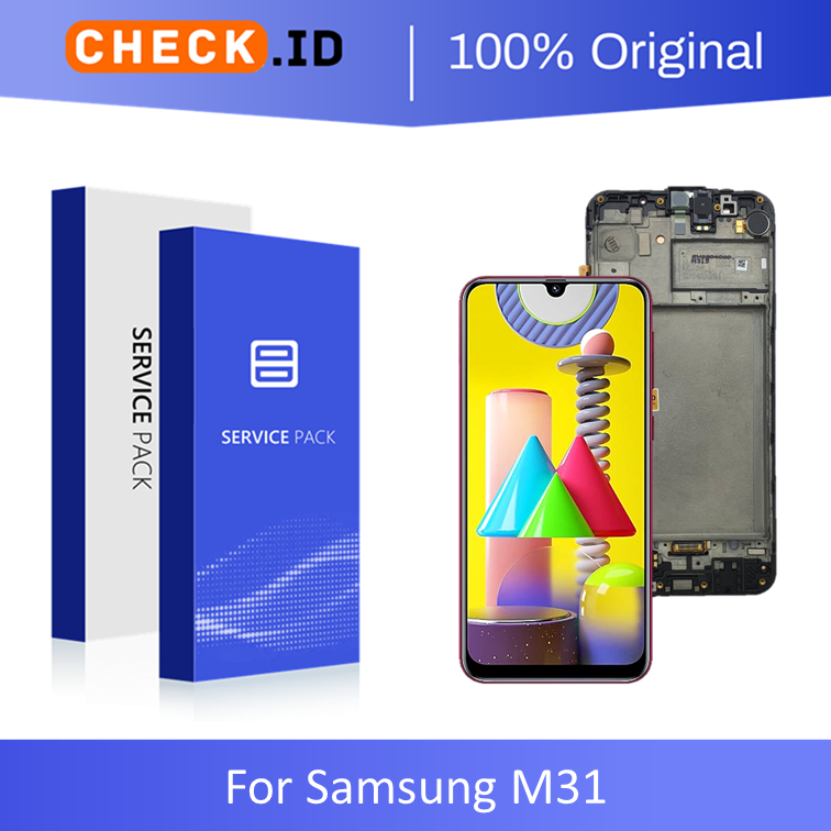 [ CHECK.ID ] AMOLED LCD + FRAME SAMSUNG M31 SM-M315 ORIGINAL ORIGINAL