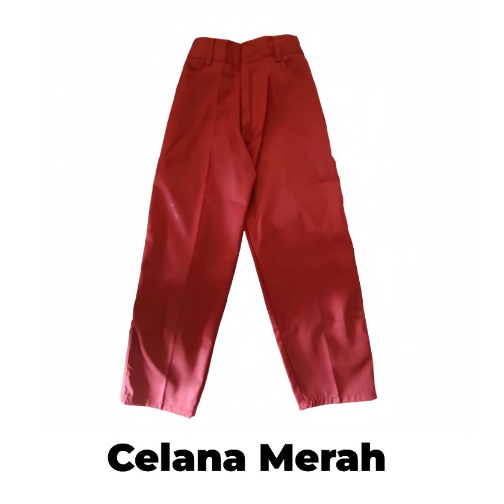 Seragam Celana Merah Sekolah/Celana SD/Celana Panjang SD/Celana Merah SD Cowok