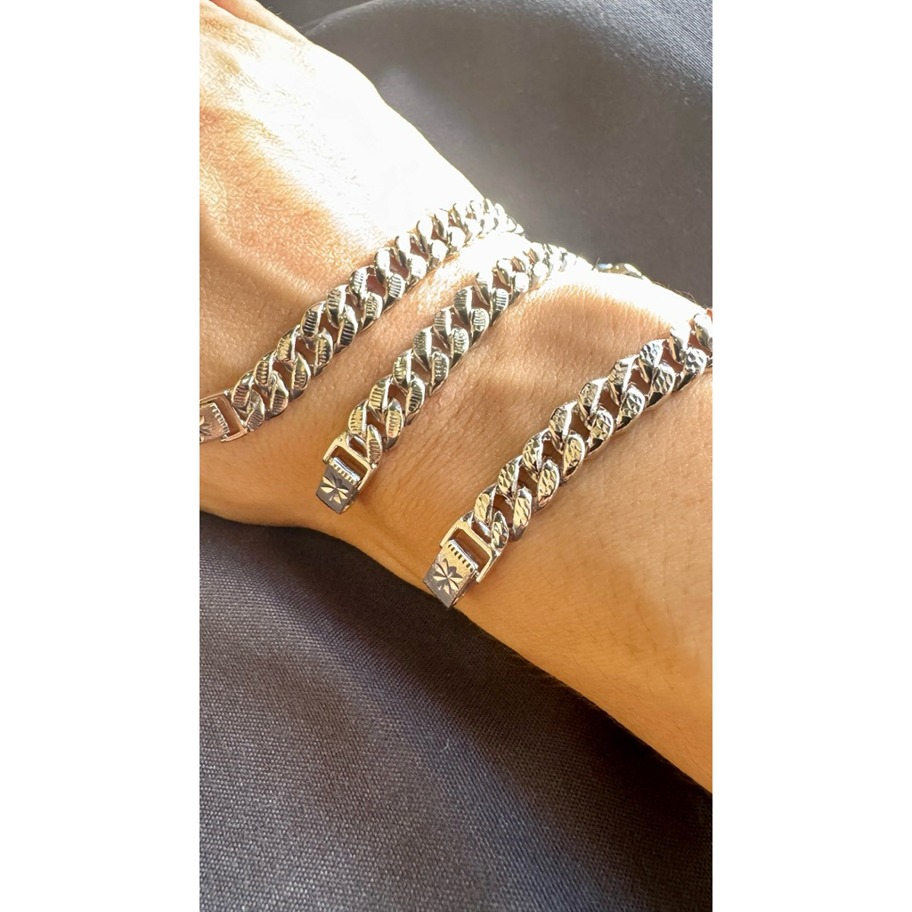 Gelang Sisik Naga Panjang 17Cm Lebar 0.6cm - Asli Perak 925 - Gelang Sisik Naga Mewah Anti Karat Ant