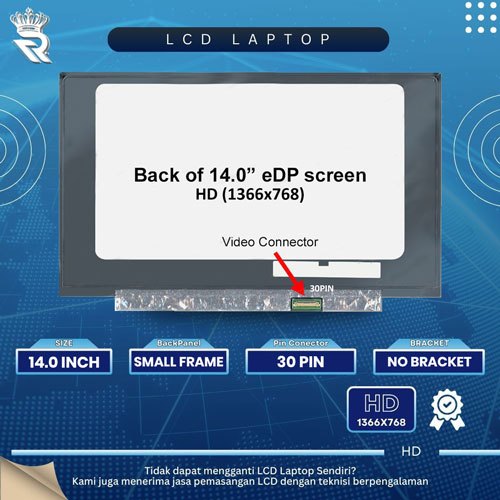 LED LCD For Laptop Asus Vivobook A409 A409MA A409JA X407MA 14.0 30pin SF NB - Garansi