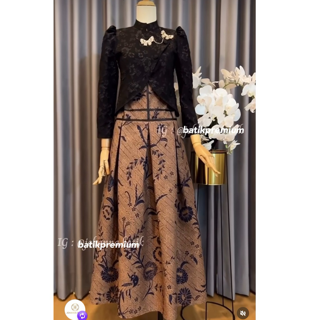 Setelan Atasan Rok Batik Wanita Katun | Blus Katun Tunik Batik Kerja Wanita Fashion