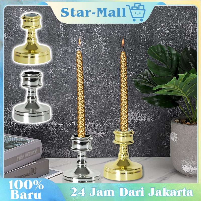 Candle Holder Nordic Roman Wadah Lilin Candle Holder Vintage Metal