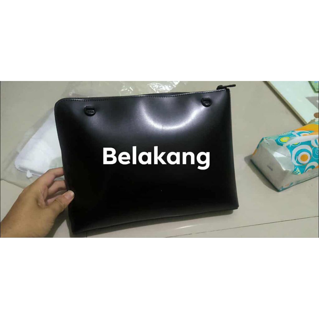 PEDRO Icon Leather Portofolio Bag - Black100% Original
