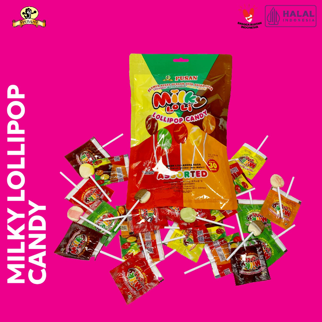 

Pusan Milky lolipop Candy