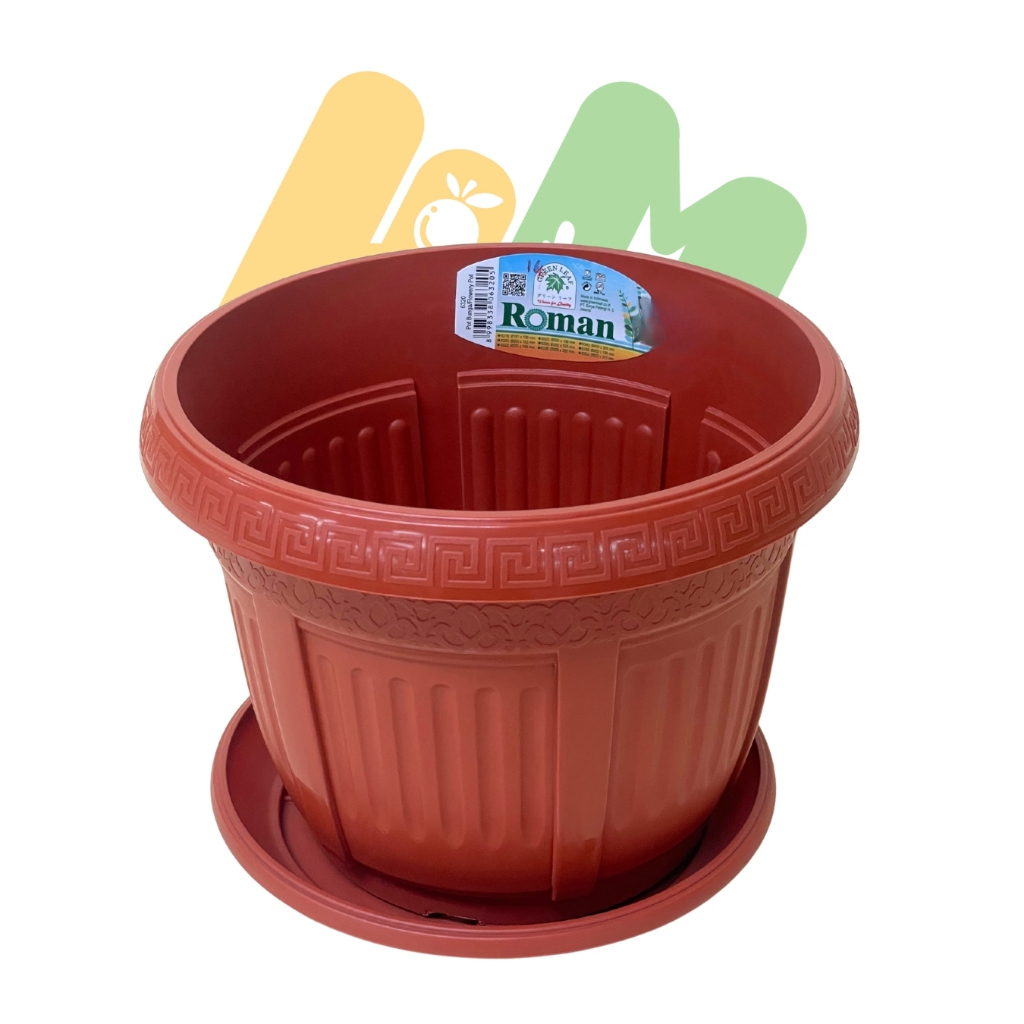 POT BUNGA PLASTIK ROMAN GL-6320 / POT TANAMAN HIAS UKURAN SEDANG