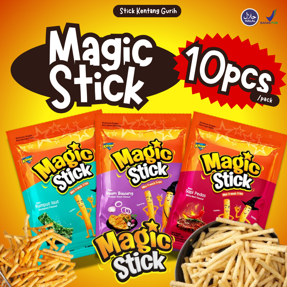 

MAGIC STICK 30PCS SNACK ANEKARASA MURAH ENAK Rendah lemak Alami Cemilan Keripik kentang Potato chips Snack Snacks Food Crispy