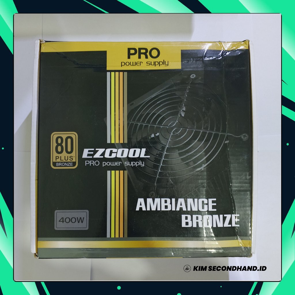Power Supply PC/Komputer EZCOOL AMBIANCE 400W - 80+ BRONZE Bekas Normal