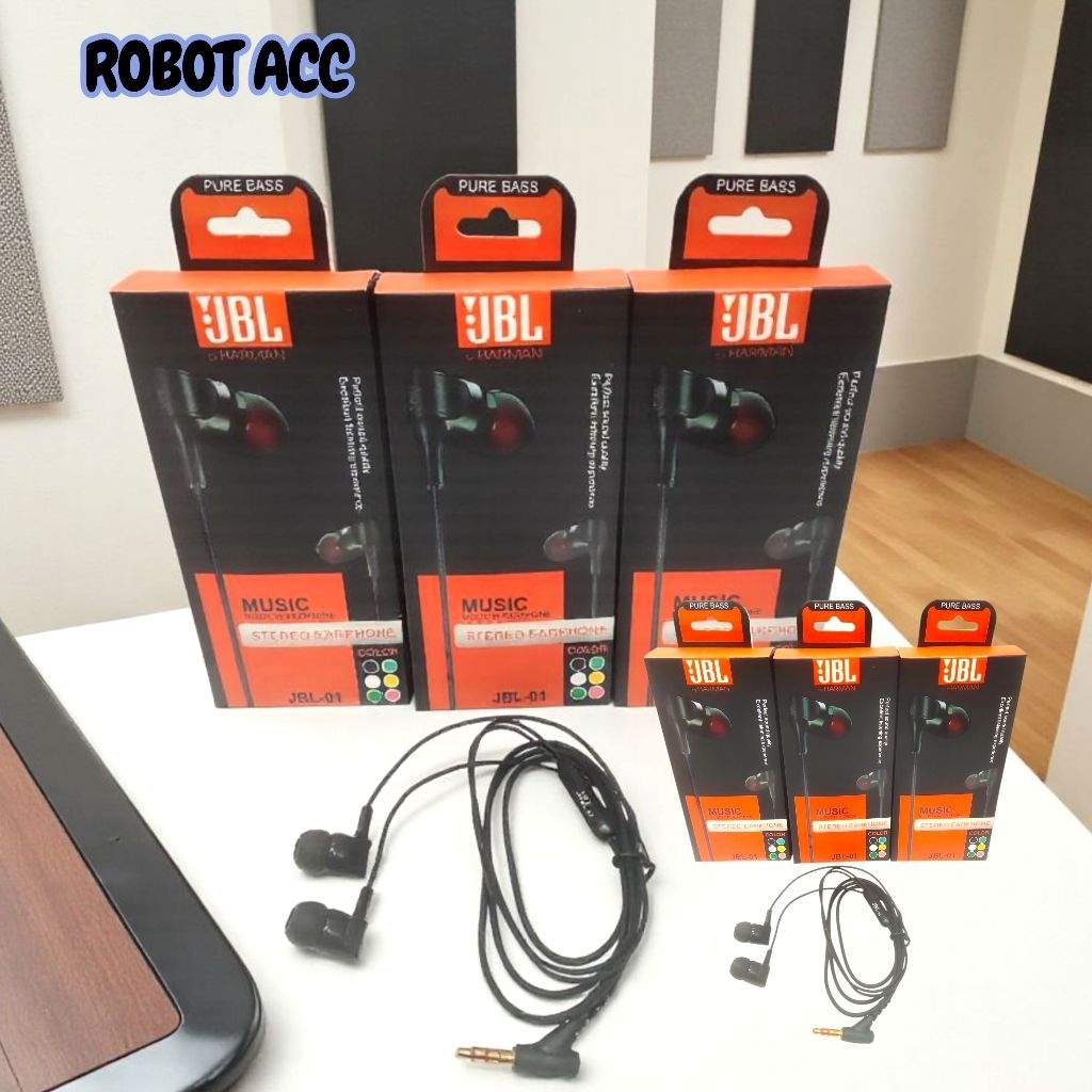 Headset JBL-01 Stereo Bass Earphone Hansfree HF JBL 01 Handset JBL-01 Bass