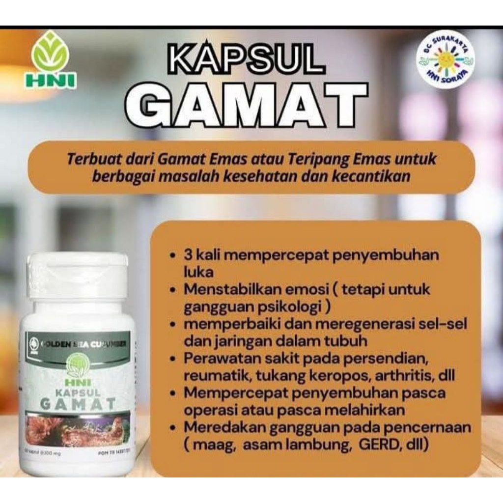 GAMAT kapsul HPAI HNI ,mengatasi sakit pinggang suplemen sendi dan tulang