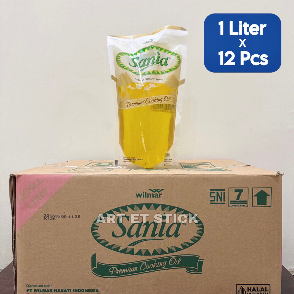 Minyak Goreng Sania 1 Liter (1 Dus Isi 12 Pouch)