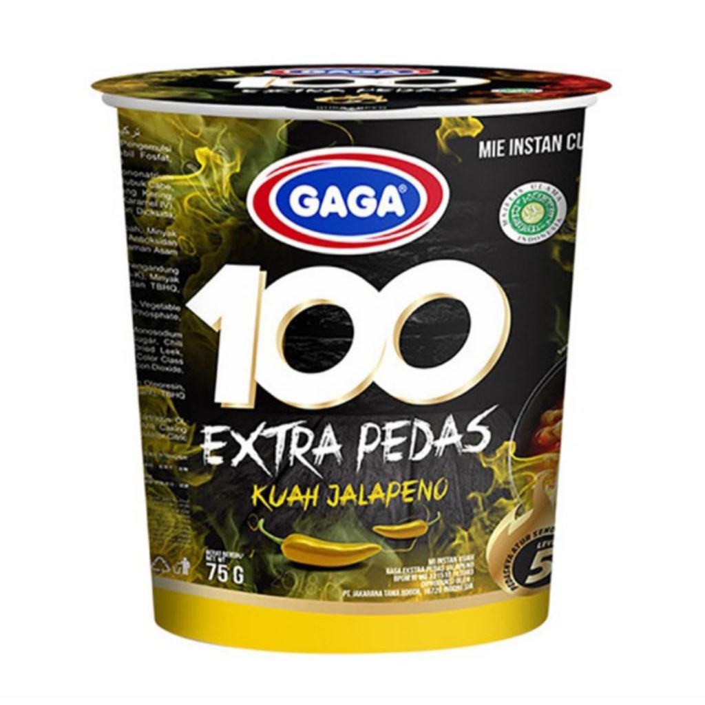 

Gaga 100 Extra Pedas Mie Instan Cup Kuah Jalapeno 75 g