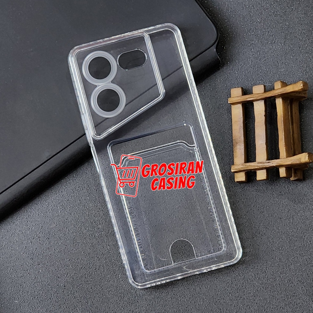 Soft Case Slot Kartu / Card Case Bening Tecno Pova 5 Pro Tecno Spark 30C Tecno Spark 30 Pro Tecno Sp