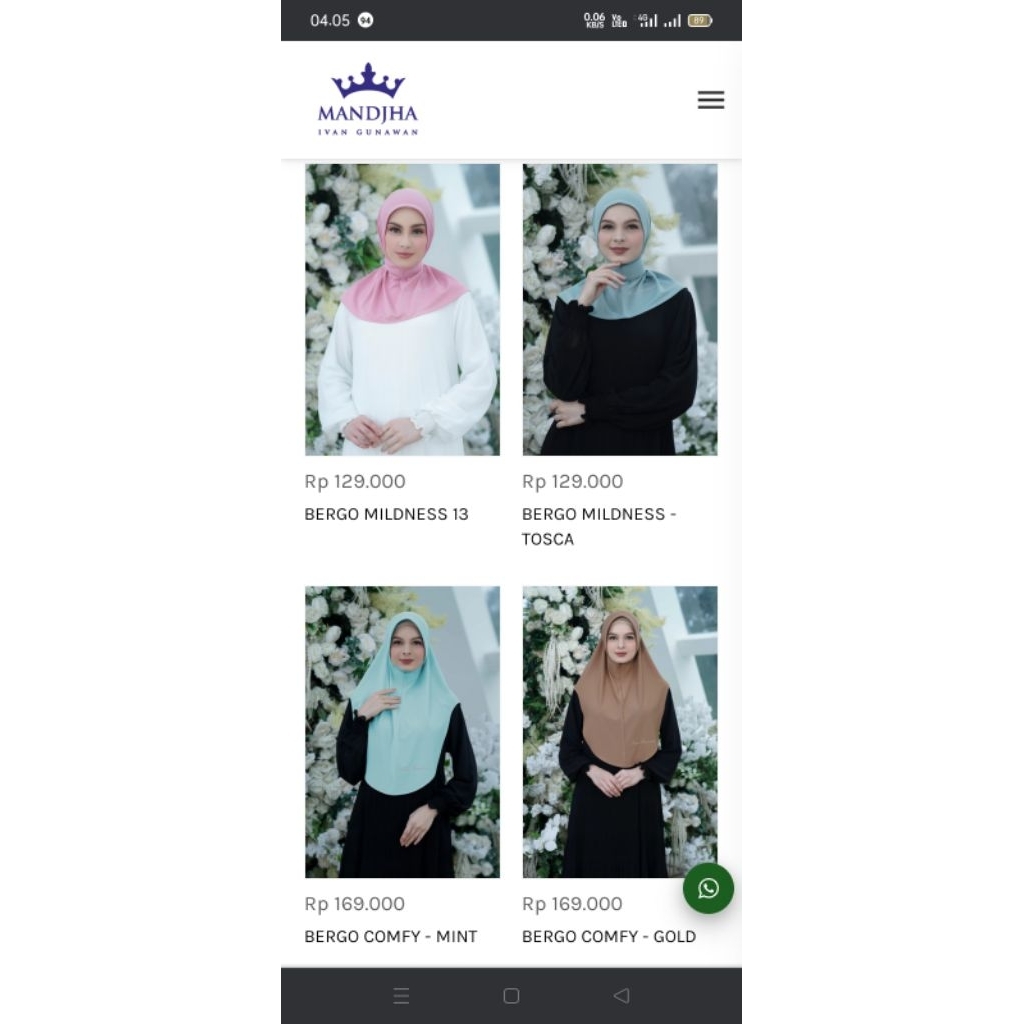 Mandjha Bergo Ivan Gunawan Fashion Original Scarf Hijab Comfy Kode 08 Ungu Muda Lilac,Produksi Pink,