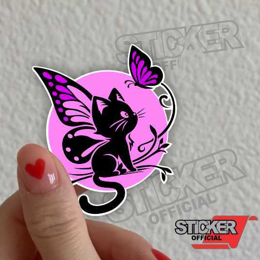 CB77, stiker kucing, stiker kucing siluwet lucu, stiker hp, motor