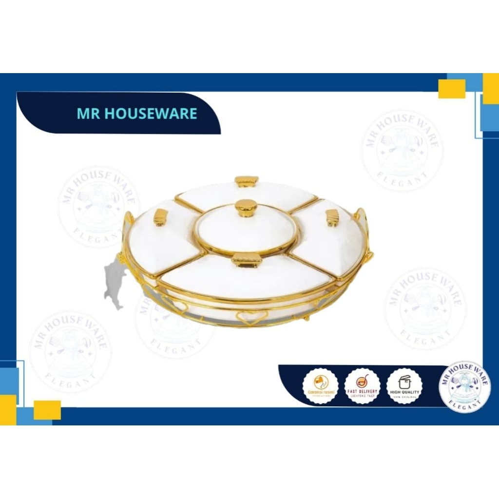 Prasmanan wadah saji set keramik fiorenza (free sendok)