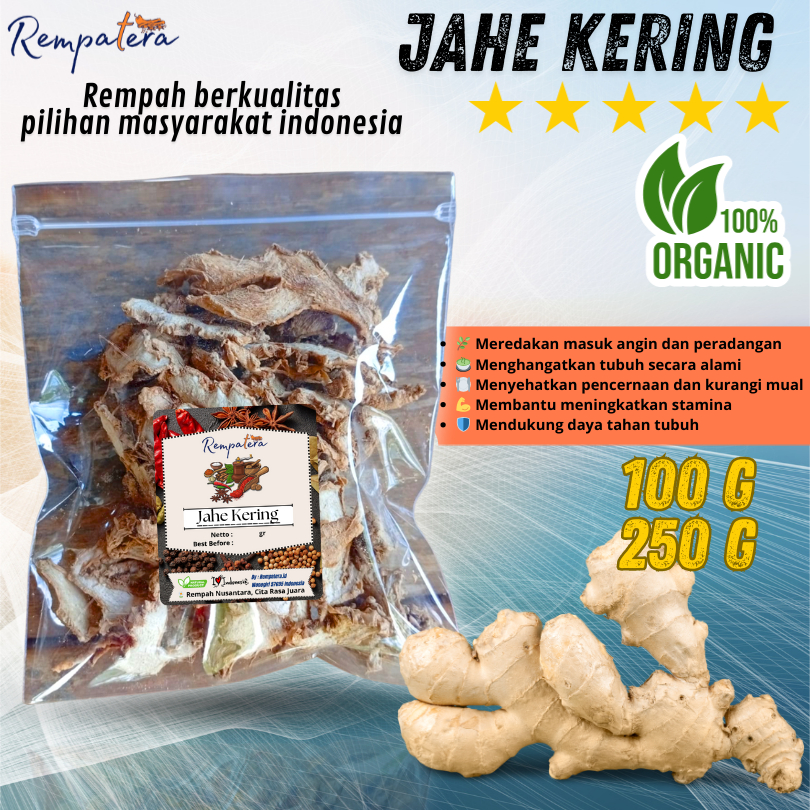 

REMPATERA - Jahe Emprit Kering - Jahe iris Kering Kualitas Bagus