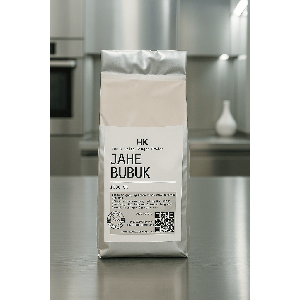HK Jahe Bubuk | Ginger Powder 100% asli dan Halal kemasan Aluminium 200g Aluminium 1000g