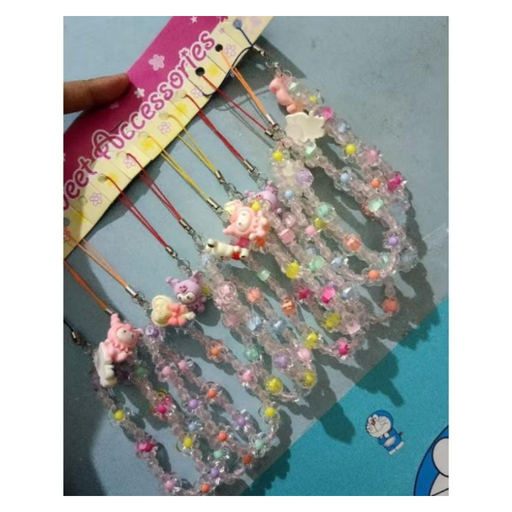 Gantungan HP mutiara/gantungan karakter lucu