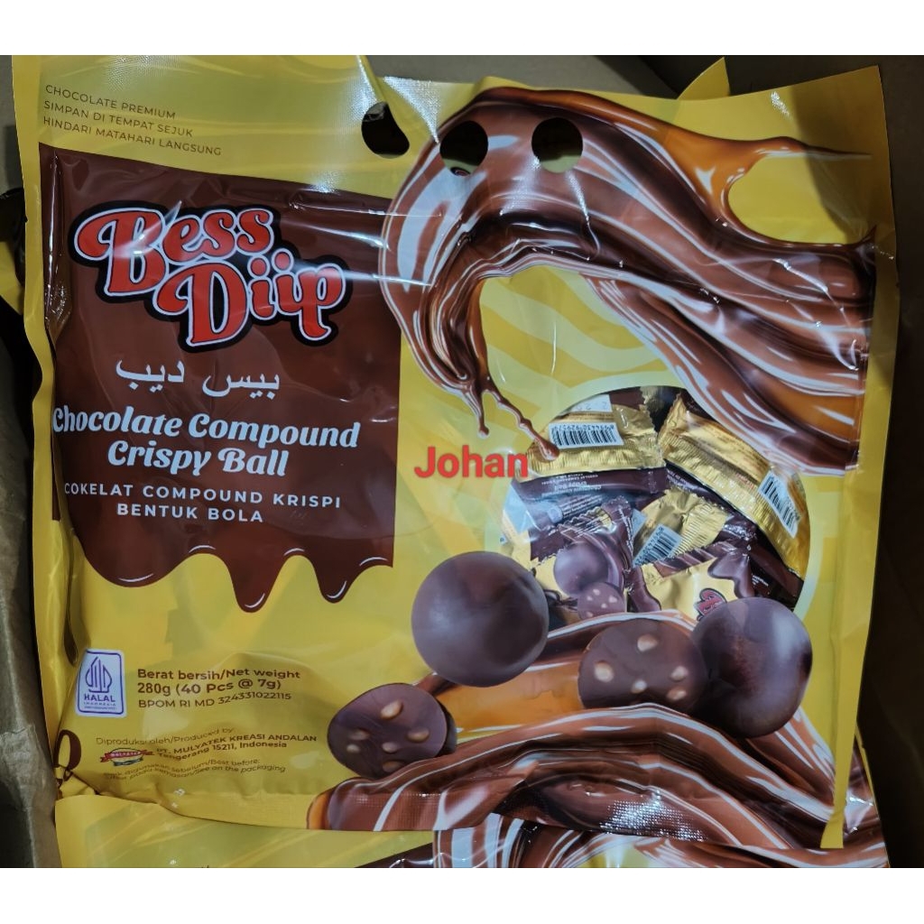 

40 PCS Chocolate Compound Crispy Ball
