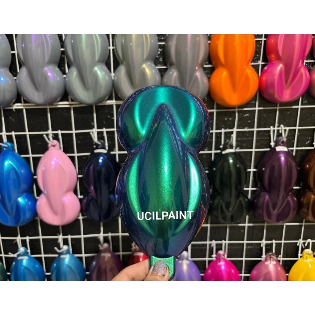 Cat Bunglon Tosca Green PU + Free Dasaran Hitam Solid PU Polyuretane