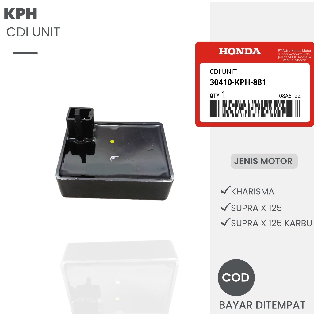 (KPH) CDI UNIT HONDA KHARISMA, SUPRA X 125, SUPRA X 125 KARBU/ CEDIAI/ CDI/ CDI ECU/ CDI UNIT COMP