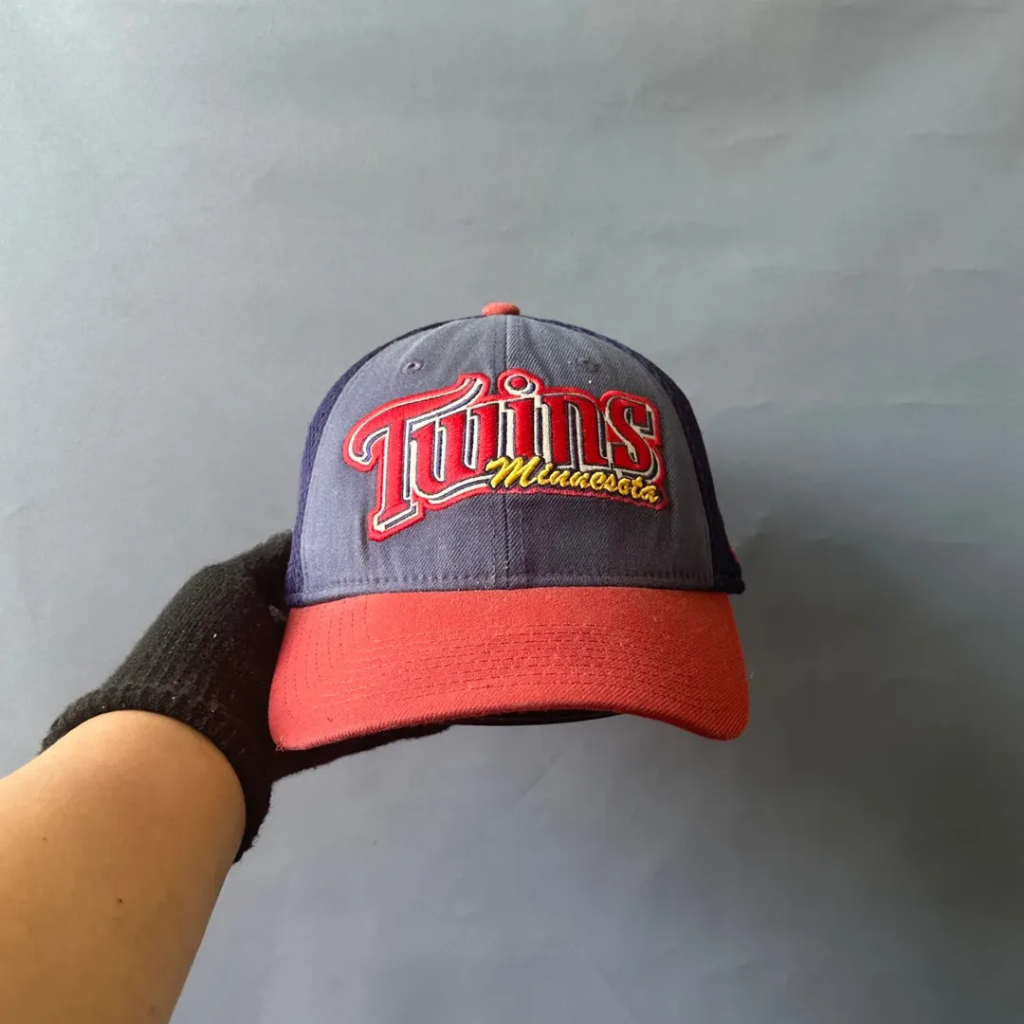 Topi Flexfit Baseball Unisex Pria Wanita N E W E R A - MLB - MINNESSOTA TWINS Three Tone