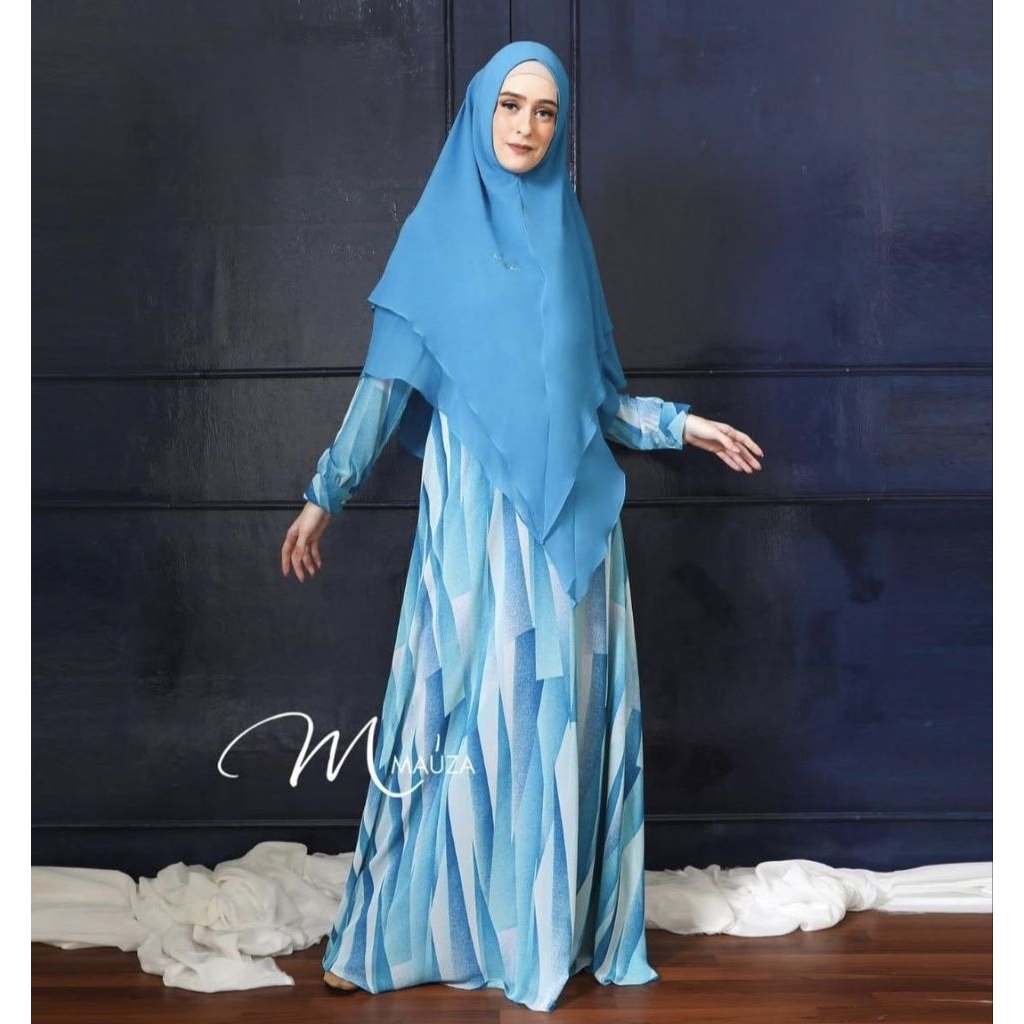 Gamis Mauza Syari | Dress Milkah Sky Blue By Mauza Syari