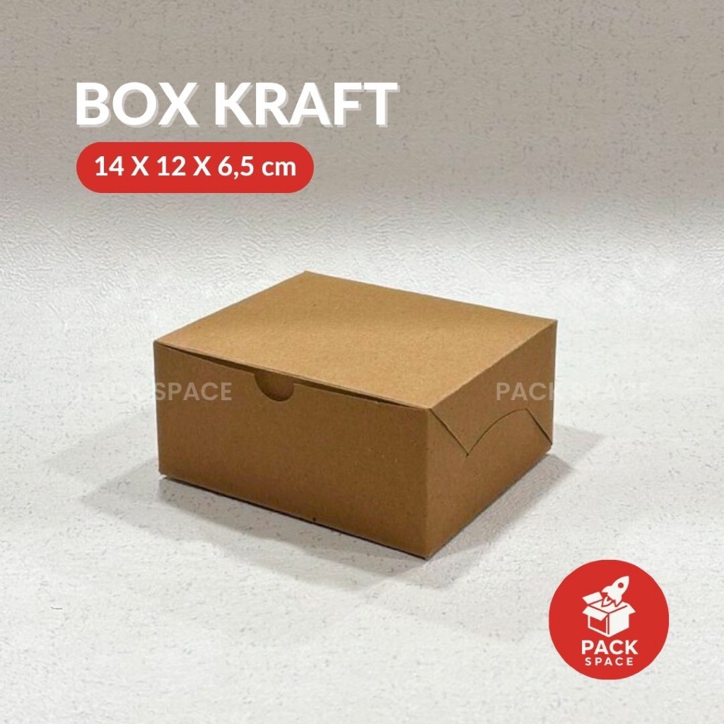 

Box Kraft Coklat Dos Kotak untuk Kue,Snack,Donat dll uk 14x12x6,5 cm