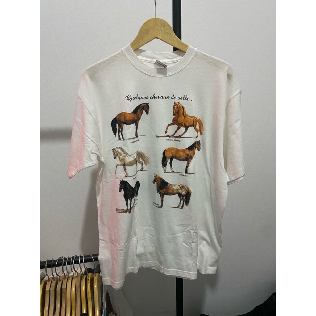 Kaos vintage Jerzees ZT180 – Horse Illustration