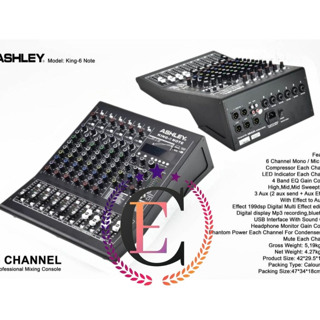 MIXER ASHLEY KING 6 NOTE / KING6NOTE / KING 6NOTE ORIGINAL ASHLEY