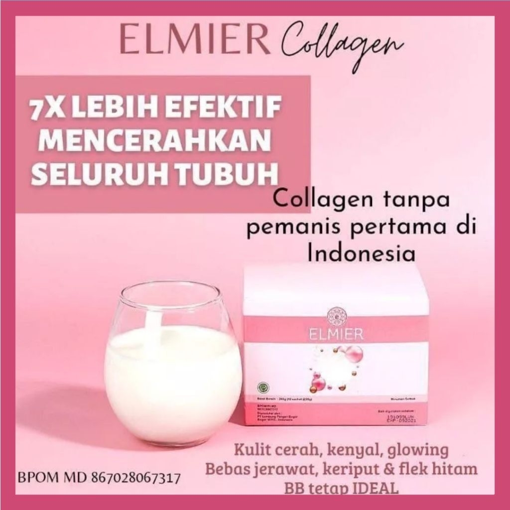 ELMIER BEAUTY - COLLAGEN DRINK ORIGINAL 100% | SUPLEMEN PEMUTIH KULIT